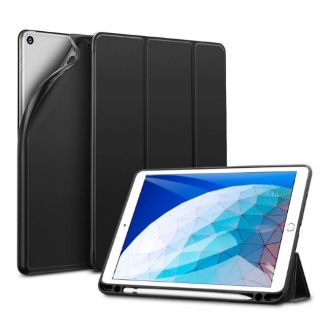 - ESR Yippee sērijas Planšetdatoru maks ar silikona azimugurējo daļu un vietu pildspalvai priekš Apple iPad Air 3 10.5'' 2019 Melns