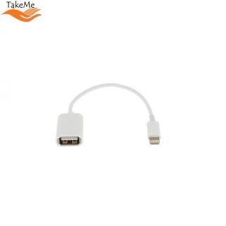 TakeMe OTG Host Adapteris ar Lightning Male konektoru uz USB Type A Balts 17cm OEM