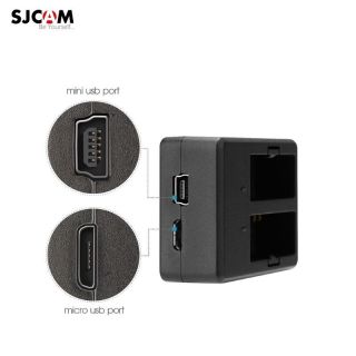 SJCam Oriģināls SJ8 Divu USB Ligzdu USB DC 4.2V 0.8A Akumulātoru Lādētājs ar Micro USB vai Mini USB Kabeli