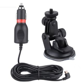 SJCam Oriģinals SJ8 Sporta Kameru Auto Loga stiprinājums + DC Micro USB Lādētājs 5V 2A