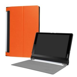 TakeMe Eko-ādas Sāniski atverams maks ar stendu Planšetdatoram Lenovo Yoga Tab 3 10 Oranžs
