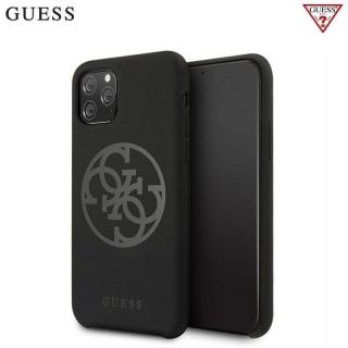 GUESS GUHCN58LS4GBK 4G Tone On Tone ciets aizmugures maks-apvalks priek&amp;amp;#353; Apple iPhone 11 Pro Melns