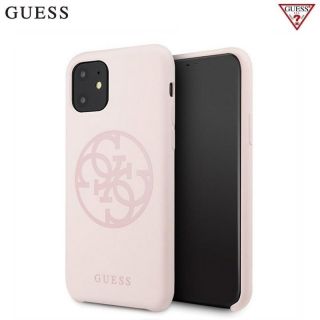 GUESS GUHCN61LS4GLP 4G Tone On Tone ciets aizmugures maks-apvalks priek&amp;amp;#353; Apple iPhone 11 Rozā