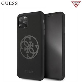 GUESS GUHCN65LS4GBK 4G Tone On Tone ciets aizmugures maks-apvalks priek&amp;amp;#353; Apple iPhone 11 Pro Max Melns