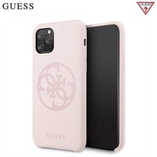 GUESS GUHCN65LS4GLP 4G Tone On Tone ciets aizmugures maks-apvalks priek&amp;amp;#353; Apple iPhone 11 Pro Max Rozā