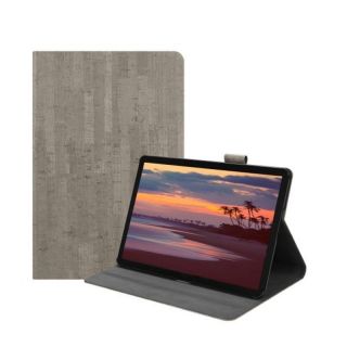TakeMe Retro Eko-ādas Sāniski atverams maks ar stendu Plan&amp;amp;#353;etdatoram Samsung Galaxy Tab S4 2018 10.5'' T830  /  T835 Pelēks