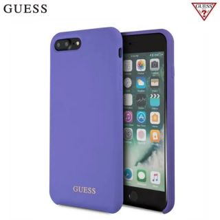 GUESS GUHCI8LLSGLUV Silikona ciets aizmugures maks ar mīkstu iek&amp;amp;#353;pusi priek&amp;amp;#353; Apple iPhone 7 Plus  /  8 Plus Violets