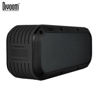 - Divoom Vombox-Otdoor 2nd gen. Gumijota Metāla IP44 Izturīgs 15W DSP Bluetooth NFC Skaļrunis AUX  /  TWS Melns