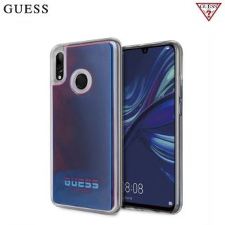 GUESS GUHCHPS19GLCR California Liquid tumsā spīdo&amp;amp;#353;s maks priek&amp;amp;#353; Huawei P Smart 2019  /  Honor 10 Lite Zils