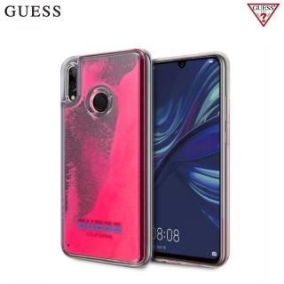 GUESS GUHCHPS19GLTPI California Liquid tumsā spīdo&amp;amp;#353;s maks priek&amp;amp;#353; Huawei P Smart 2019  /  Honor 10 Lite Rozā