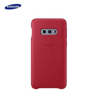 Samsung EF-VG970LRE Oriģināls Ādas aizmugures maks-apvalks priek&amp;#353; Galaxy S10e G970 Sarkans