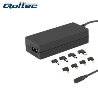 - Qoltec 50011 Universāls 65W Max 3.5A AC Automātisks Portatīvā datora lādētājs ar 8 konektoriem