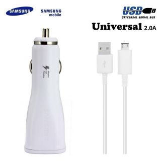 Samsung EP-LN915UWE 2A 15W USB Ātrs Auto Lādētājs + Micro USB 3.0 Kabelis Balts EU Blister