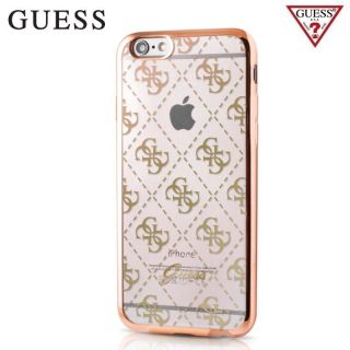 GUESS GUHCP6TR4GG 4G Dizaina īpa&amp;amp;#353;i plāns silikona aizmugures apvalks Apple iPhone 6  /  6S 4.7inch Zeltains