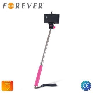Forever MP-300 Bluetooth Selfie Stick 95cm - Universāla stiprinājuma statīvs bez Pults Rozā