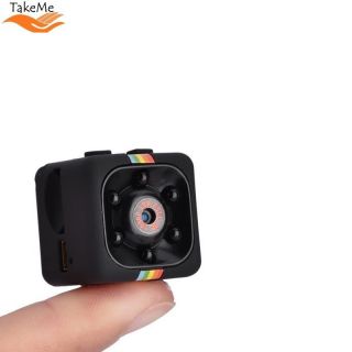 - SQ11 Mini Web Kamera 23x23x23mm ar Mikrofonu un Universālu Klip&amp;#353;a stiprinājumu 1920x1080px FULL HD Melna