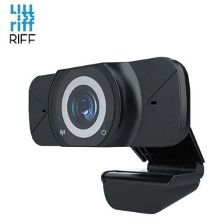 - Riff W7 Web Kamera ar Mikrofonu ar stiprinājumu uz galdu vai monitoru 1920x1080 FULL HD Melna