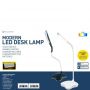 PDL02B Fleksibla 4.5W Led Galda lampa 3-gaismas līmeņi + Atmosfēras lampa AC USB 5V  /  4x AAA Strāvas avots Melna