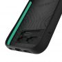 Mous Air-Shock Ekstēmas aizsardzības Aizmugures Maks priekš iPhone 12  /  12 Pro ar īstu Riekstkoka elekmentu Melns / Brūns