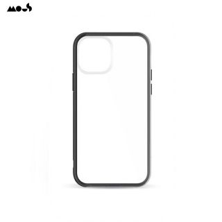 - Mous Clarity AiroShock aizsardzības Aizmugures Maks priekš iPhone 12 Pro Max Caurspīdīgs ar Melnu rāmīti