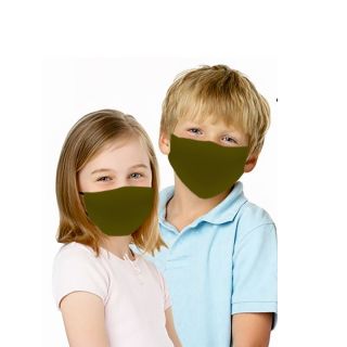 - Bērnu  6+  Antibakteriāla 2-slāņu Mazgājama Cieši pieguļoša sejas maska ar Sudraba joniem Haki