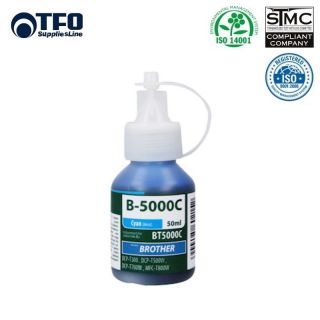 - TFO Analog priekš Brother BT5000C Zila Tinte Pudele 50ml DCP-T300 DCP-T500W DCP-T700W MFC-T800W