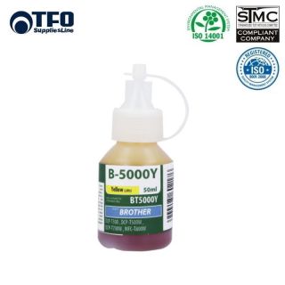 - TFO Analog priekš Brother BT5000Y Dzeltena Tinte Pudele 50ml DCP-T300 DCP-T500W DCP-T700W MFC-T800W