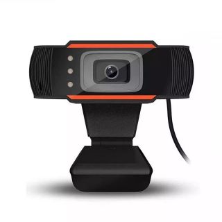 - 10MPix Web Kamera ar Mikrofonu un Universālu Klipša stiprinājumu 1280x720px USB 2.0  /  3.0 Melna / oranža