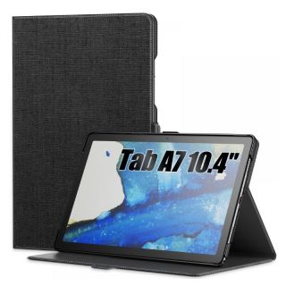 - INFILAND Plāns un mīksta auduma Planšetdatora sāniski atverams maks priekš Samsung Galaxy Tab A7 10.4 2020 T500  /  T505 Melns