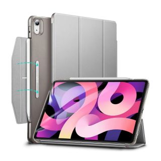 - ESR Ascend Trifold Maks-Grāmata ar statīvu priekš Apple iPad Air 4th Gen 10.9 2020 iekš Silikona apvalka Pelēks