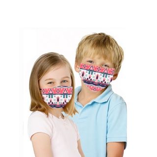 - Bērnu 6+ Antibakteriāla 2-slāņu Mazgājama Cieši pieguļoša sejas maska ar Sudraba joniem Fashion Design 1