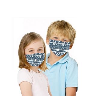 - Bērnu 6+ Antibakteriāla 2-slāņu Mazgājama Cieši pieguļoša sejas maska ar Sudraba joniem Fashion Design 2