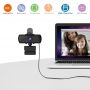 B8-C06 2K Quad HD Web Kamera ar Mikrofonu un Universālu Klipša stiprinājumu 2560x1440px USB 2.0 Melna