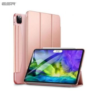 - ESR Yippee Trifold Series Plāns Maks-Grāmata ar statīvu priekš Apple iPad Pro 11 2018  /  2020 Silikona apvalks Rozīgi zeltains