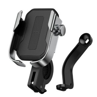 - Armor Metal Velo & Moto regulējams telefona stiprinājums uz stūres un spoguļa Sudraba