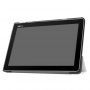 Eko-ādas Sāniski atverams maks ar stendu Planšetdatoram Samsung Galaxy Tab A 10.5 T590 / T595 Balta