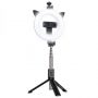 CP X3 LED 16cm Uzlādējama Selfie Lampa ar BT Pulti & Rokturi + Grīdas statīvu 20-90cm + Telefona stiprinājums