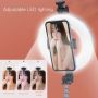 CP X4 LED 16cm Uzlādējama Selfie Lampa ar BT Pulti & Rokturi + Grīdas statīvu 20-90cm + Telefona stiprinājums