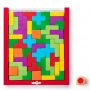 Woody 91918 Loģiskā ''puzzle'' kauliņu spēle koka Tetris 48gab. bērniem no 3+ gadiem 17,5x15x1,9cm