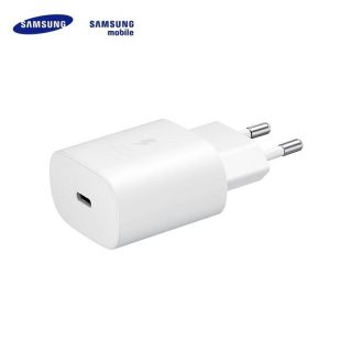 Samsung EP-TA800 25W PD 3.0 Type-C Ligzdas 3A Ātrs Lādētājs S20 S21 A51 A71 uc Balts Blister