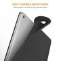 Plāns Planšetdatora sāniski atverams maks ar silikona aizmugurējo daļu priekš Apple iPad Air 2 Melns
