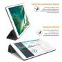 Plāns Planšetdatora sāniski atverams maks ar silikona aizmugurējo daļu priekš Apple iPad Air 2 Melns