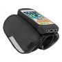 Wozy 7BK 3-Daļīga Ūdensizturīga Velo rāmja fiksācijas Soma ar stiprinājumu Telefonam 6.5'' max 1.5L Melna