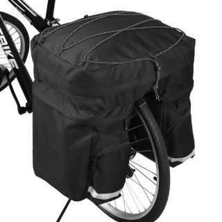 - Woxy 13BK Pannier Ceļojumu Velo Bagāžnieka Soma ar Plecu siksnu un Pudeles stiprinājumu 60L Melna