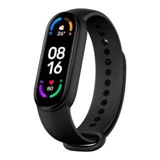 - Mi Band 6 Fitnesa Aproce 2in1 Sirds Monitors un Pulkstenis ar Oled Displeju & Skārienjūtīgu paneli Melns