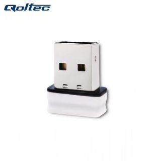 - Qoltec 50504 Mini Bezvadu tīkla USB 2.0 Wi-Fi Uztvērējs Adapteris līdz 150Mbps 2.4Ghz Balts