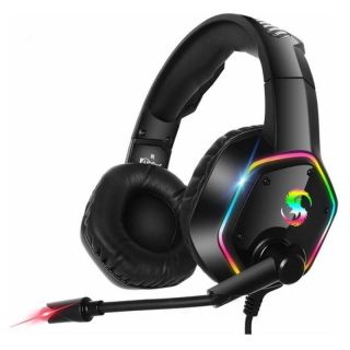 - Kubite K15 Pro Noise-Off Spēļu Austiņas 40m draiveri 2.1m Vads 1x 3.5mm audio / mic + USB Melna