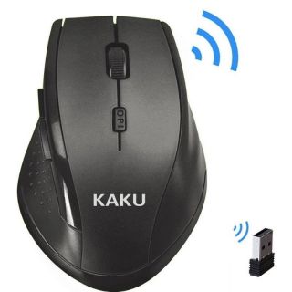 - iKaku KSC-449 Ergonomiska Bezvadu Optiskā Pele ar 6 Pogām 800-1600dpi USB Melna