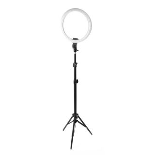 - CRZB10-A01 26cm Led Selfie WEB Stream Grīdas statīva USB Vada Lampa ar Pulti un Telefona Stiprinājumu Melna