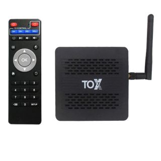 - TOX1 X3 4K Multimedia atkaņotājs Smart TV Box 4GB +32GB Android 9.0 ar Bluetooth & Wi-Fi Melns